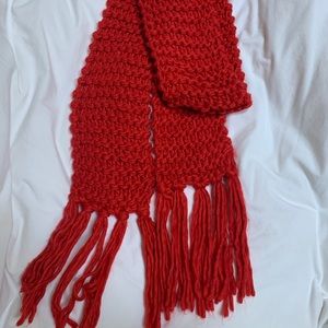 Forever 21 tomato red/orange chunky knit scarf